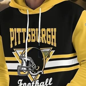 Pittsburgh Football Black and Yellow Men's Sweater
